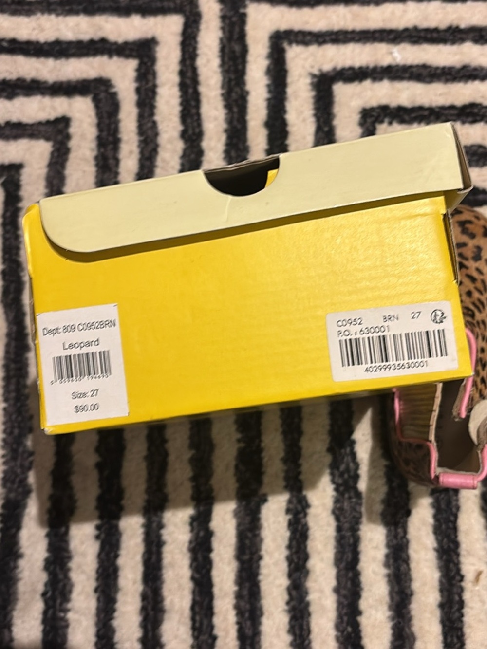 Mini Boden Girls Leopard Print Ankle Boots with Pink Trim UK size 27 - Picture 5 of 5